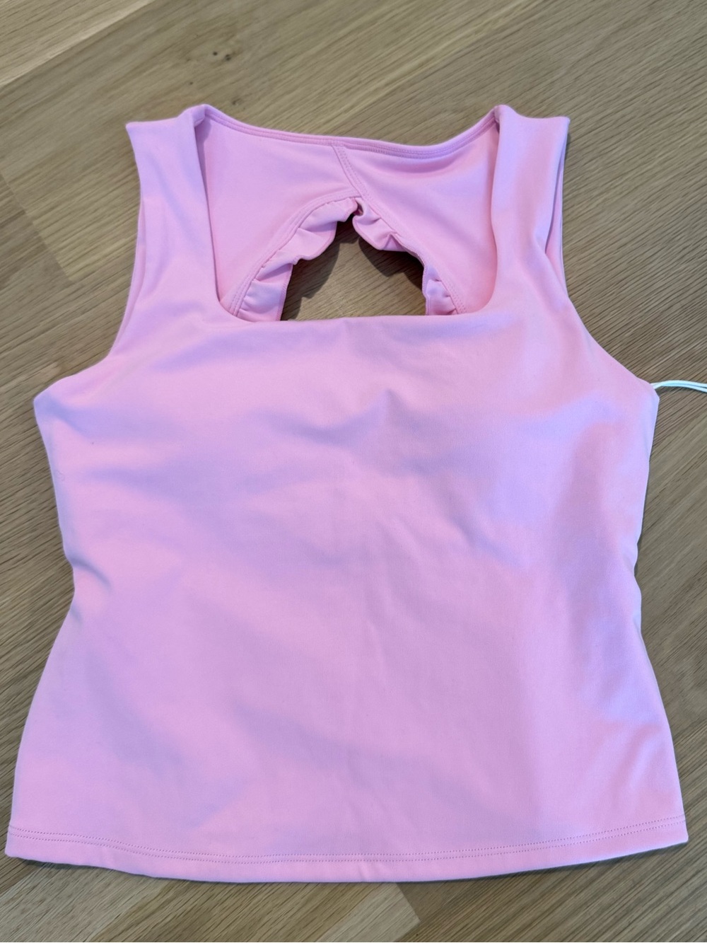 Target Blogilates Pink Ruffle back Keyhole Tank Top